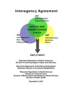 Interagency Agreement Between DVR, DHFS and DPI (Transition Services)