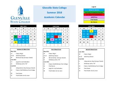   Legend  Glenville State College   School In Session 