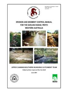 Water pollution / Environment / Erosion / Darling Scarp / City of Armadale / Stormwater / Surface runoff / Wungong /  Western Australia / Sediment control / Environmental soil science / Soil science / Earth