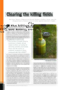 Clearing the killing fields Alex Vines, Director of Regional and Security Studies at Chatham House, urges the UK government to increase support for action against landmines in Angola… P