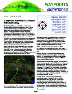 waypoints The Official Newsletter of the Global PBN Task Force Issue 3 Quarter[removed]