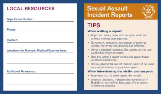 Local Resources Rape Crisis Center: Phone: Contact: Locations for Forensic Medical Examinations: