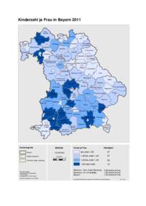 Kinderzahl je Frau in Bayern 2011 RhönGrabfeld Coburg Kronach Hof