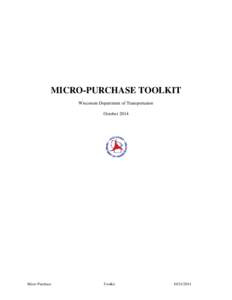 WisDOT Micro-Purchase Toolkit for transit procurement