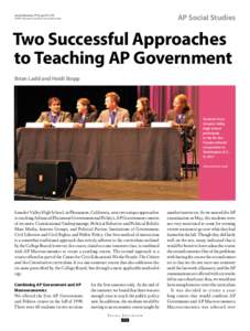 AP Social Studies  Social Education 77(5), pp 272–274 ©2013 National Council for the Social Studies  Two Successful Approaches