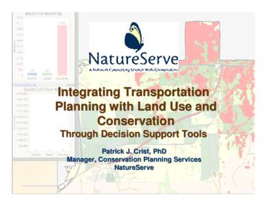 Integrating Transportation Planning with Land Use and Conservation Through Decision Support Tools Patrick J. Crist, PhD Manager, Conservation Planning Services