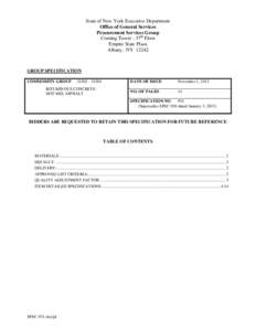 State of New York Executive Department Office of General Services Procurement Services Group Corning Tower - 37th Floor Empire State Plaza Albany, NY 12242