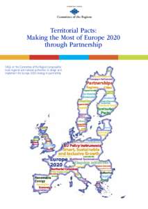 EUROPEAN UNION  Committee of the Regions Territorial Pacts: Making the Most of Europe 2020