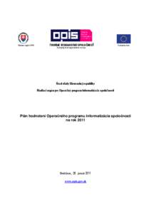 Plán hodnotení OPIS 2011