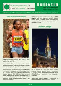 Bulletin  číslo11/2014, listopad redakční uzávěrka: Antidopingový výbor ČR|Za Císařským mlýnem 1063, Praha 7|tel.: ||www.antidoping.cz