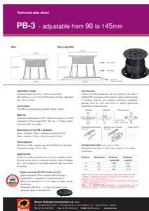 Technical data sheet  PB-3 - adjustable from 90 to 145mm