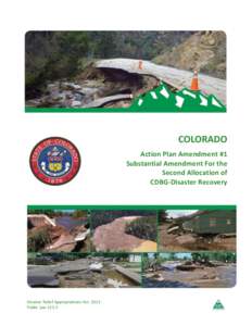 COLORADO Action Plan Amendment #1 Substantial Amendment For the Second Allocation of CDBG-Disaster Recovery