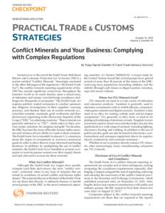 WORLDTRADE EXECUTIVE[removed]as appeared in[removed]PRACTICAL TRADE & CUSTOMS STRATEGIES