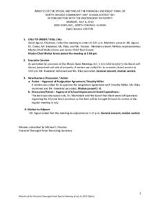 Special Joint Meeting of the Financial Oversight Panel North Chicago Community Unit School District 187 in conjunction with The Independent Authority Minutes -  July 8, 2013