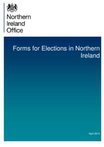 for Elections in Forms Forms for Elections in Northern Northern Ireland
