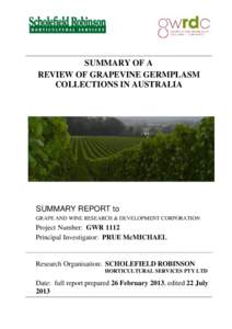 Geography of Texas / Ampelography / Grape / Canopy / Germplasm / Australian Centre for International Agricultural Research / Irrigation in viticulture / Viticulture / Agriculture / Biology