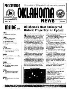 I PR&j&RV#TIOn  I m e newdetter of Oklahomansstatewide preservation communjty