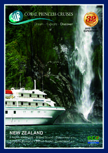 Cruise lines / Water / Carnival Corporation & plc / Oceanic Discoverer / Fiordland / Coral Princess / Milford Sound / South Island / Princess Cruises / Cruise ships / Watercraft / Transport