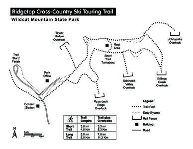 Ridgetop Cross-Country Ski Touring Trail Wildcat Mountain State Park Taylor Hollow Overlook