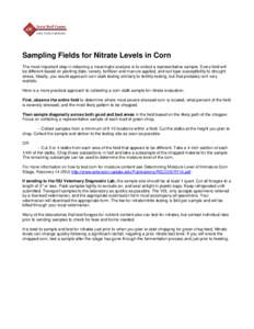 Sampling Fields for Nitrate Levels in Corn