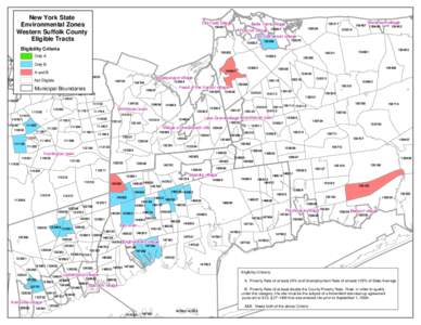 New York State Environmental Zones Western Suffolk County Eligible Tracts  Old Field village