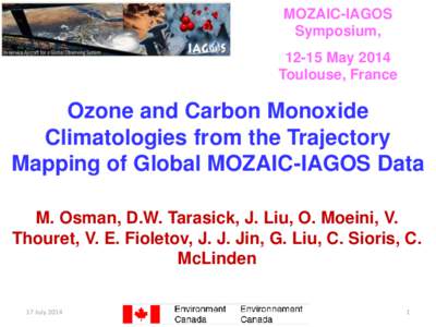 MOZAIC-IAGOS Symposium, 12-15 May 2014 Toulouse, France
