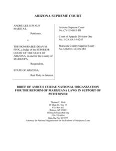 ARIZONA SUPREME COURT ANDRE LEE JUWAUN MAESTAS, Arizona Supreme Court No. CVPR