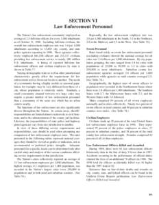 CIUS 98 Section VI - Law Enforcement Personnel (Tables 70-77)