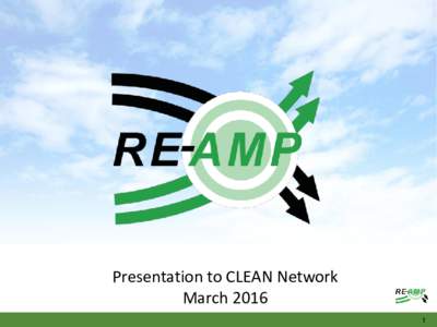 Presentation to CLEAN Network March The RE-AMP Story Strategic Value of the Midwest