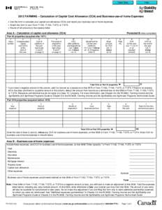 Clear Data  Help 2012 FARMING – Calculation of Capital Cost Allowance (CCA) and Business-use-of home Expenses •