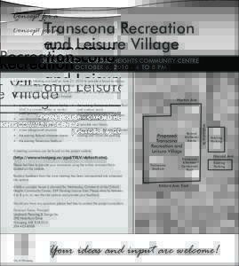 Transcona Recreation and Leisure Village Open House October 6, 2010