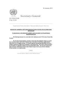 10 January[removed]Secretary-General SG/SM[removed]PAL/2139 Department of Public Information • News and Media Division • New York