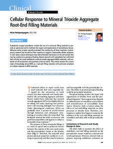 Cellular Response to Mineral Trioxide Aggregate Root-End Filling Materials