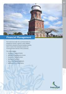 161 annual report[removed]Financial Management The Council must under the Local Government Act, mangage its revenues, expenses, assets, liabilities,
