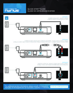 BR50 / SONGO™ HiFi  01 QUICK START GUIDE GUIDE DE DÉMARRAGE RAPIDE