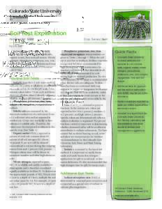 Soil Test Explanation 	Fact Sheet No.		0.502 C r o p Ser ies| Soil  by J.R. Self *