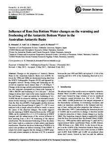 Water masses / Earth / Chemical oceanography / Antarctic Bottom Water / Thermohaline circulation / Bottom water / Rain / Weddell Sea Bottom Water / Oceanography / Physical oceanography / Physical geography