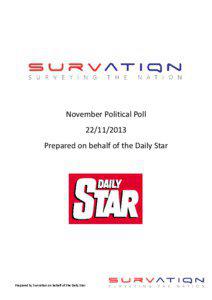 November Political Poll[removed]Prepared on behalf of the Daily Star