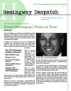 H  H Hemingway Despatch  The Ernest Hemingway Foundation of Oak Park