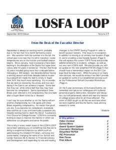 LOSFA LOOP September 2010 Edition Volume 3-9  From the Desk of the Executive Director