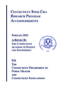 Connecticut Stem Cell Research Program	 Accomplishments