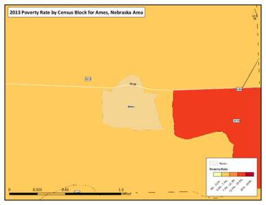 ´  2013 Poverty Rate by Census Block for Ames, Nebraska Area 4.6%