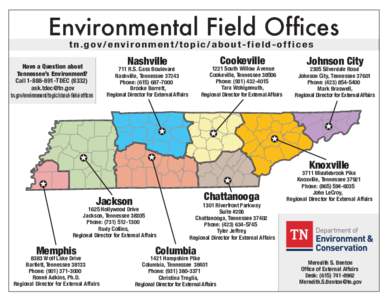Environmental Field Offices tn.gov/environment/topic/about-field-offices Cookeville  Nashville