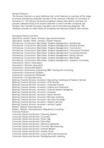 Economics / Goods / Service / Food industry / Thomson Reuters Business Classification / Standard Industrial Classification / Business / Financial markets / Marketing