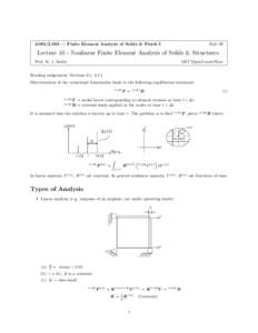 Nonlinear Finite Element Analysis of Solids & Structures