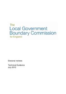 Electoral reviews: technical guidance