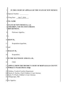 1  IN THE COURT OF APPEALS OF THE STATE OF NEW MEXICO 2 Opinion Number: ___________ 3 Filing Date: