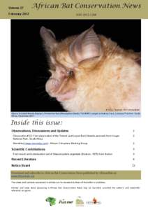 Volume 27  African Bat Conservation News February 2012