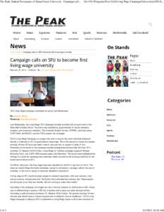 The Peak: Student Newspaper of Simon Fraser University - Campaign call[removed]of 3 Home About