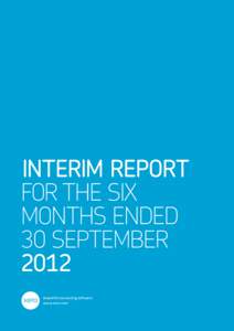 interim report for the six months ended 30 september 2012 Beautiful accounting software